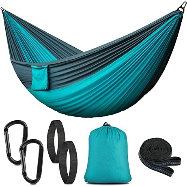 Camping Hammock Portable Nylon Hammocks with Tree Straps Single Lightweigtht