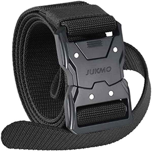 JUKMO Quick Release Tactical Belt, Military Work 1.5" Nylon Web Hiking Belt