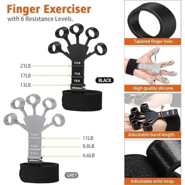 Zivkit Finger Strengthener - 2023 NEW Finger Trainer 6PCS, hand strengtheners - Image 5