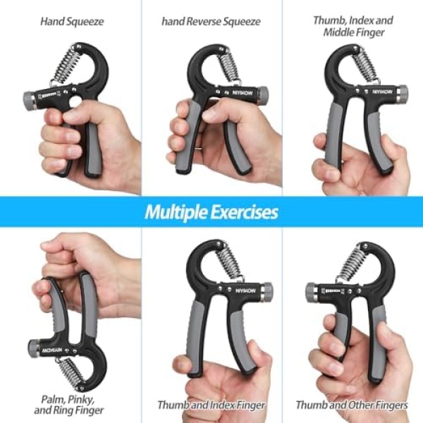 NIYIKOW 2 Pack Hand Grip Strengthener, Grip Strength Trainer, Adjustable - Image 3