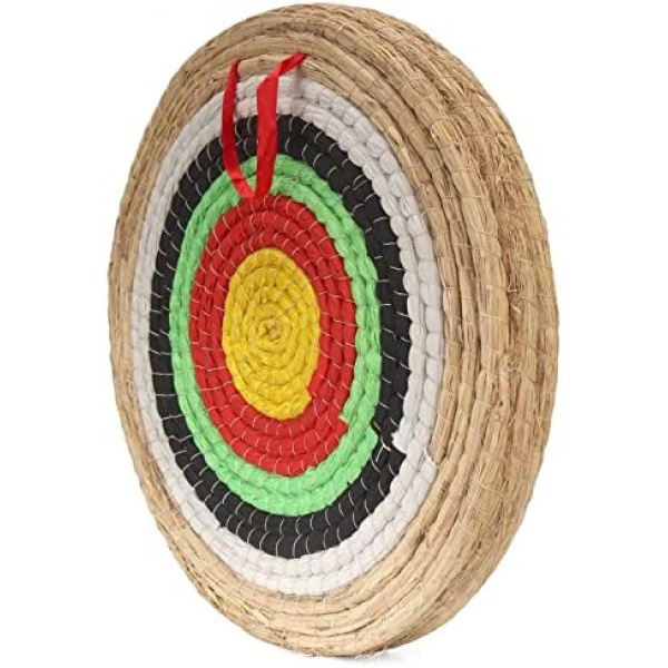 DOSTYLE Traditional Solid Straw Round Archery Target Shooting Bow Coloured Rope Target