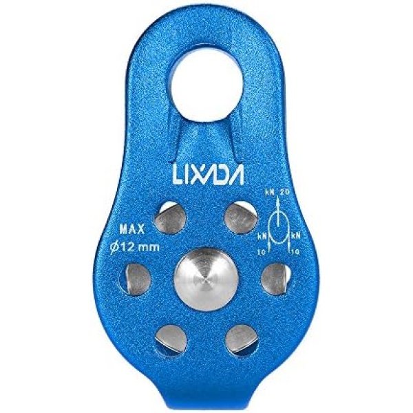 Lixada 20KN Fixed Single Pulley Rock Climbing Rescue Mountaineering Aloft Work Caving - Image 8