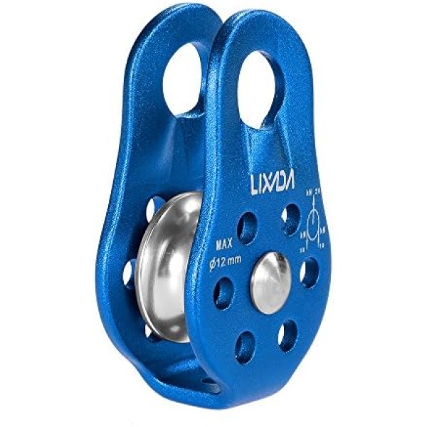 Lixada 20KN Fixed Single Pulley Rock Climbing Rescue Mountaineering Aloft Work Caving - Image 5