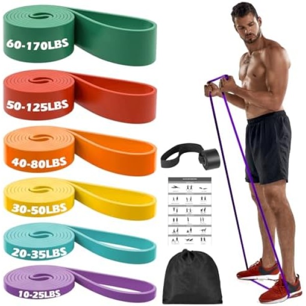 Zacro Resistance Bands Set - 6 Levels Pull Up Bands Set for Men and Women