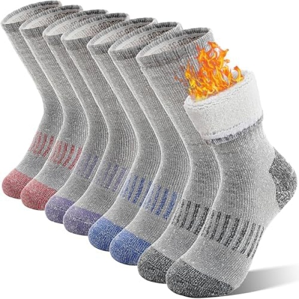 Sandsuced Kids Merino Wool Hiking Socks Boys Teen Winter Thermal Cozy Warm Thick