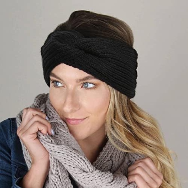 Winter Knit Headbands for Women - Warm Hair Band Bandeau Hiver Femme - Image 5