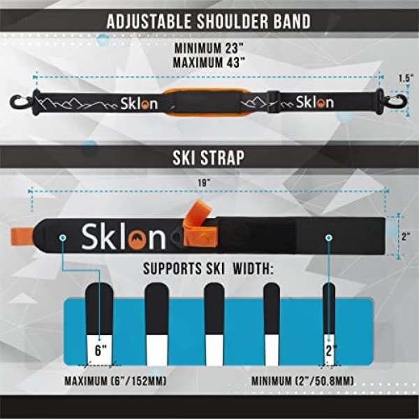 Sklon Ski Strap and Pole Carrier | Avoid The Struggle and Effortlessly Transport - Image 4