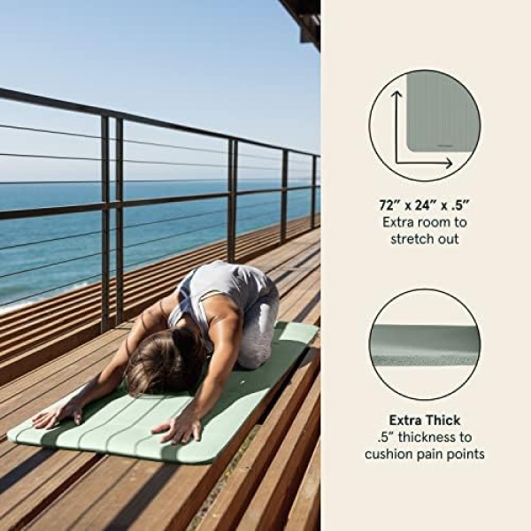 Retrospec Solana Yoga Mat 1/2" Thick w/Nylon Strap for Men & Women - Non Slip - Image 6