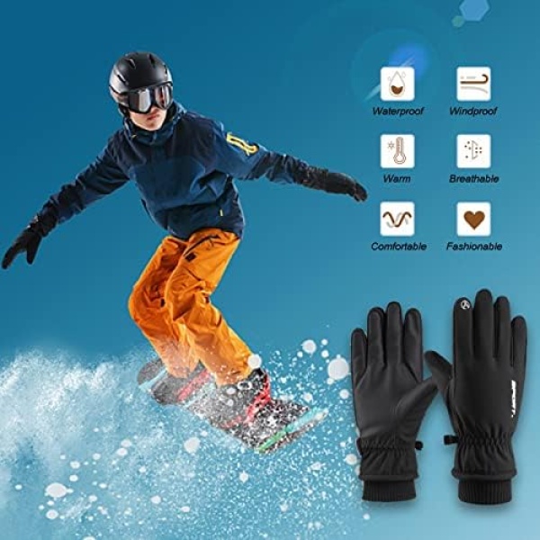 Winter Ski Gloves, Waterproof Thermal Snow Gloves for Men Women - Image 7