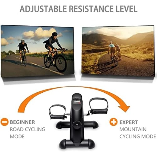 TODO Mini Exercise Bike Pedal Exerciser with LCD Monitor for Leg and Arm - Image 3