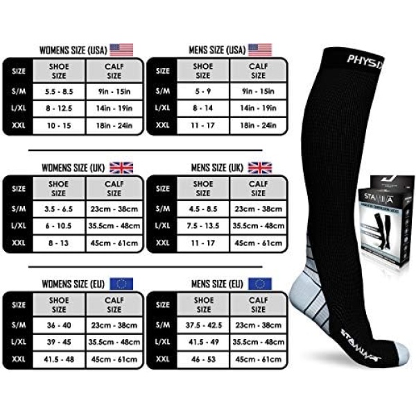 Physix Gear Compression Socks for Men & Women (20 - 30 mmhg) Boost Stamina - Image 4