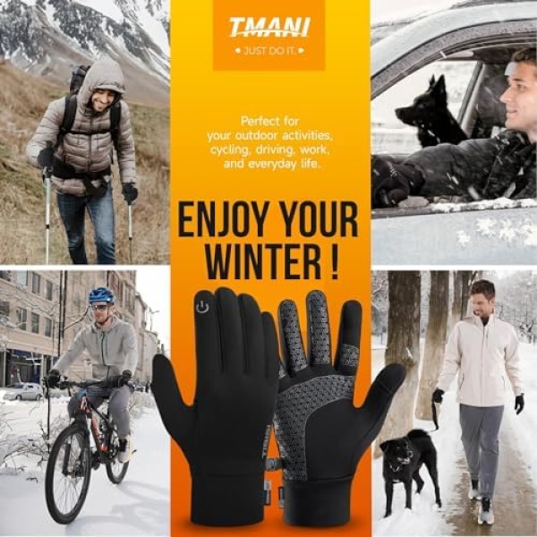 Warm Winter Gloves, Mens Womens Thermal Lightweight Anti-Slip Touchscreen - Image 5