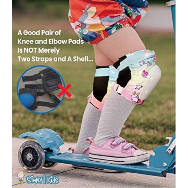 Simply Kids Knee and Elbow Pads with Wrist Guards - Image 2