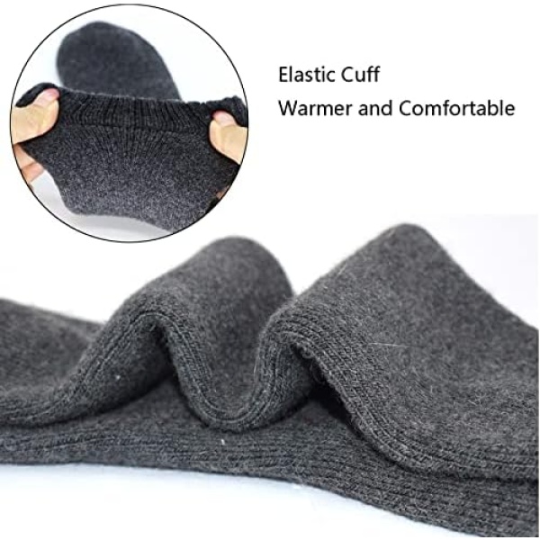 YZKKE 3Pack Mens Super Thick Wool Warm Socks - Soft Comfort Casual Crew Winter - Image 6