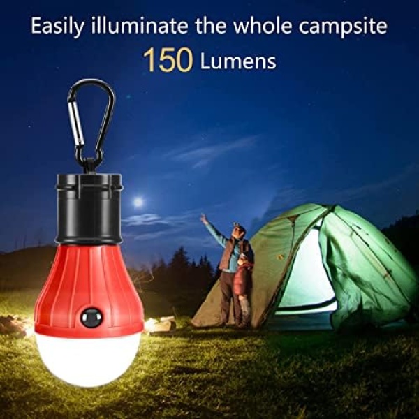 PEMOTech Camping Light [5 Pack], 4 Lighting Modes LED Camping Lantern Bulbs - Image 4