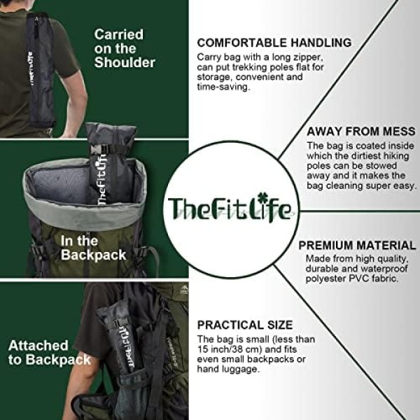 TheFitLife Collapsible Trekking Poles for Hiking – Lightweight Folding Walking Sticks - Image 5