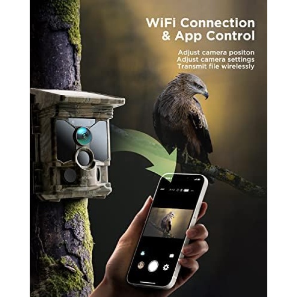 Solar Trail Cameras 4K 40MP, CEYOMUR WiFi Bluetooth Trail Camera - Image 5