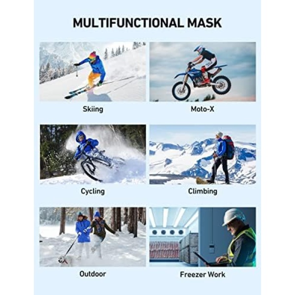 AstroAI Balaclava Ski Mask Winter Fleece Thermal Face Mask for Men Women Warmer - Image 6