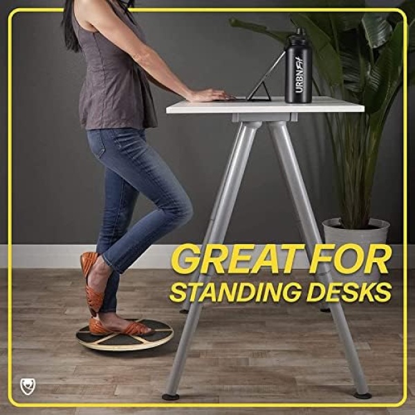 URBNFit Balance Board Trainer - Wooden Wobble Balancing Board for Core - Image 8