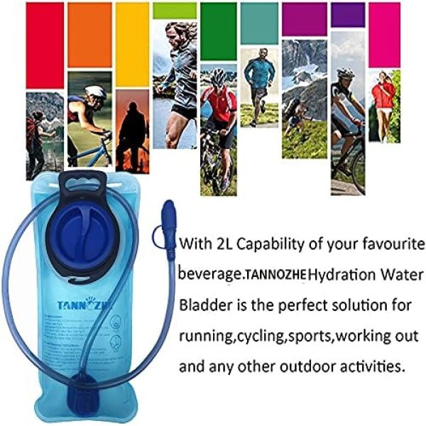 TANNOZHE Hydration Bladder 2Litre Water Bladder Leak Proof Water Reservoir,BPA Free - Image 7