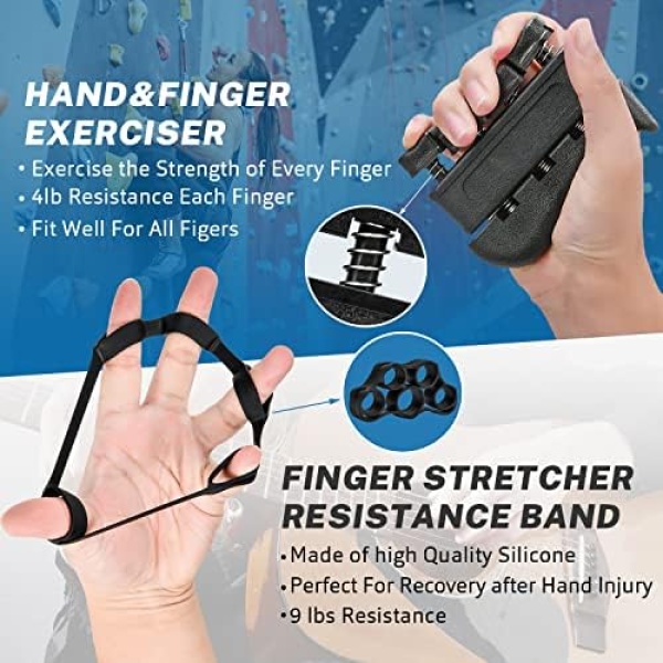 Gonex Hand Grip Strengthener with Counter, Forearm Trainer Workout Kit (5Pack) - Image 4