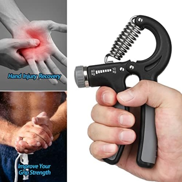 NIYIKOW 2 Pack Hand Grip Strengthener, Grip Strength Trainer, Adjustable - Image 2