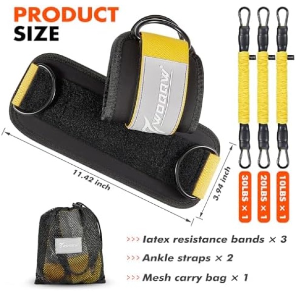 Resistance Bands Set, Ankle Resistance Bands with Cuffs, Ankle Resistance Band - Image 5