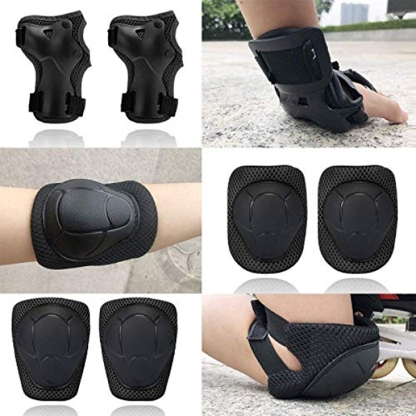 Kids Sports Protective Gear Set,6 PCS Wrist Guard Knee Elbow Pads for Children Protection - Image 5