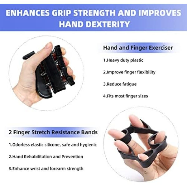 Grip Strength Trainer,Hand Grip Strengthener,Adjustable Resistance 11-132Lbs - Image 4