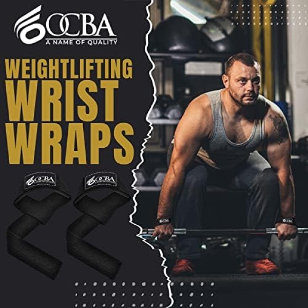 OCBA Wrist Straps Wraps for Weightlifting Heavy Duty Wrist Wraps Cotton Padded - Image 6