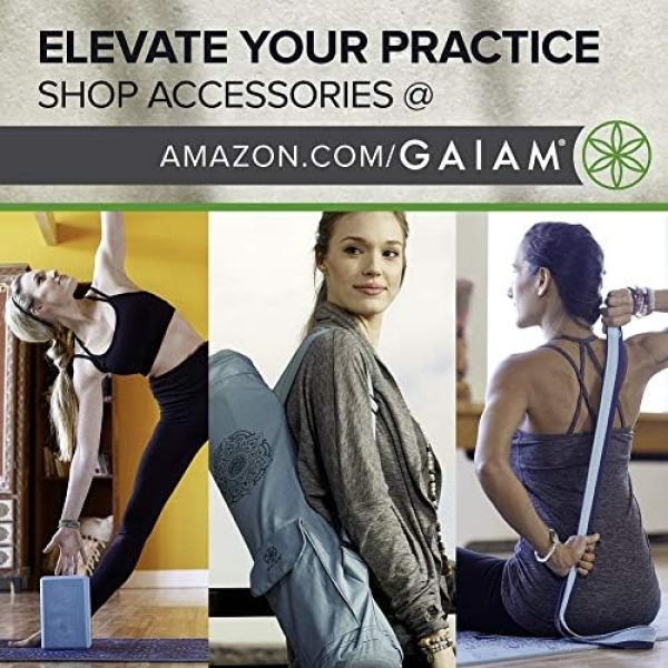 Gaiam Yoga Mat - Premium 5mm Print Thick Non Slip Exercise & Fitness Mat - Image 6