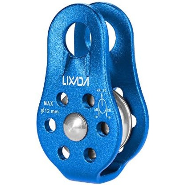 Lixada 20KN Fixed Single Pulley Rock Climbing Rescue Mountaineering Aloft Work Caving