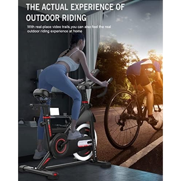 Exercise Bike, CHAOKE Magnetic Resistance/Brake Pad Stationary Bike for Home - Image 6