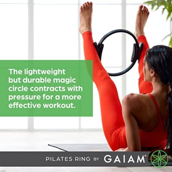 Gaiam Pilates Ring 15" Fitness Circle - Lightweight & Durable Foam Padded - Image 5