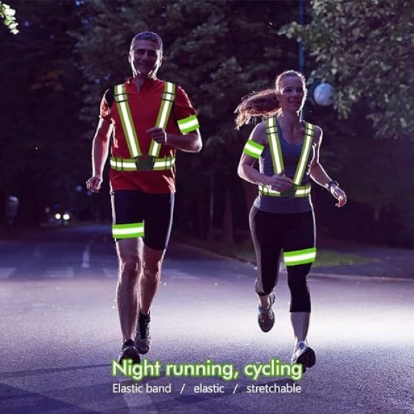 2 Pack Reflective Safety Vests for Cycling Motorcycle, 360° High Vis Reflective - Image 9