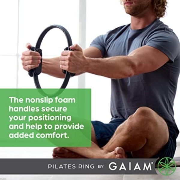 Gaiam Pilates Ring 15" Fitness Circle - Lightweight & Durable Foam Padded - Image 4