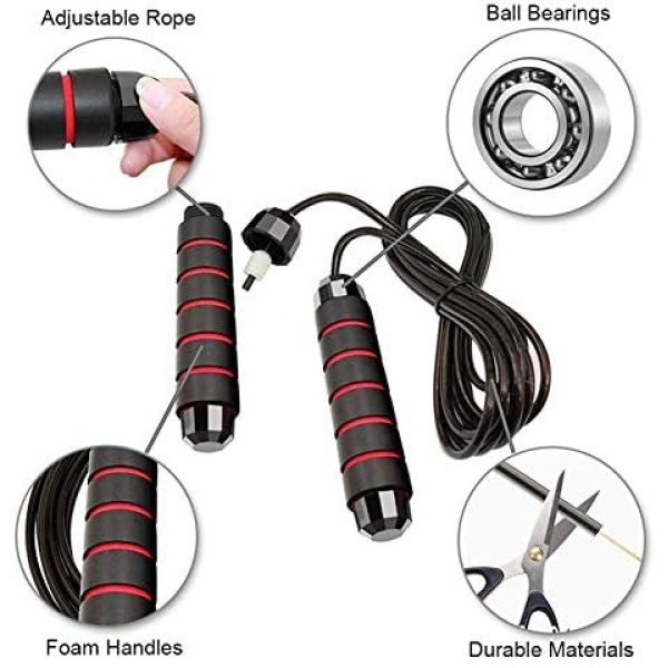 Redify Jump Rope,Jump Ropes for Fitness for Women Men and Kids,Speed Jumping - Image 2