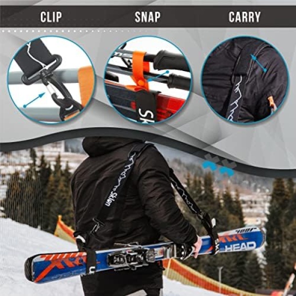 Sklon Ski Strap and Pole Carrier | Avoid The Struggle and Effortlessly Transport - Image 5