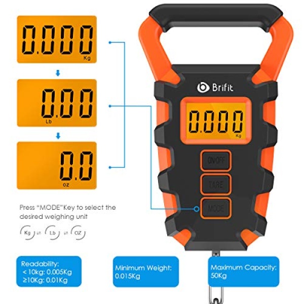 Newest Digital Fishing Scale with Ruler, 15g/50kg Electronic Digital Luggage Scale - Image 2