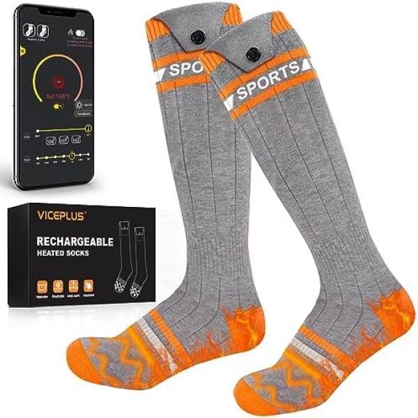 Heated Socks for Women Men APP Control Electric Warmer Socks 5000mAh USB