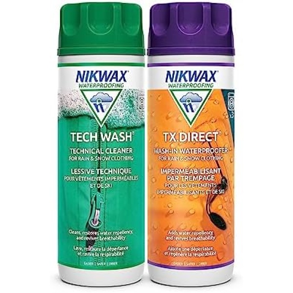 Nikwax Hardshell Cleaning and Waterproofing Duo-Pack