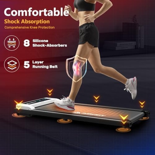 AIRHOT Walking Pad Treadmill, 2.5HP Under Desk Treadmill with Remote Control - Image 2