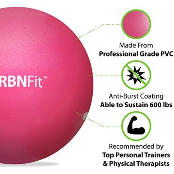 URBNFit Mini Pilates Ball - Small Exercise Ball for Yoga, Pilates, Barre - Image 2