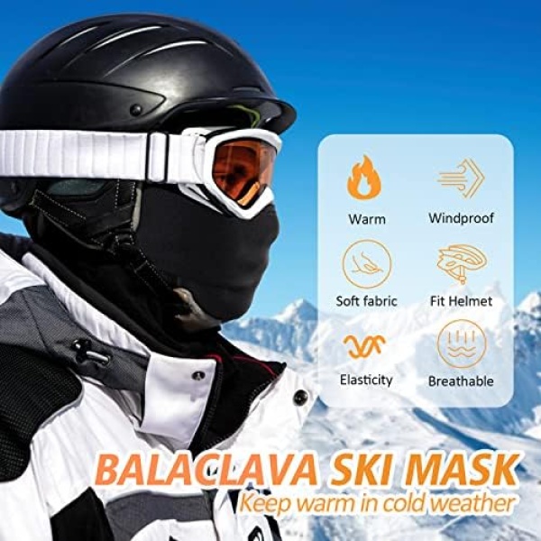 KGC Winter Balaclava for Men Women, Windproof Ski Mask Thermal Cold Weather - Image 4