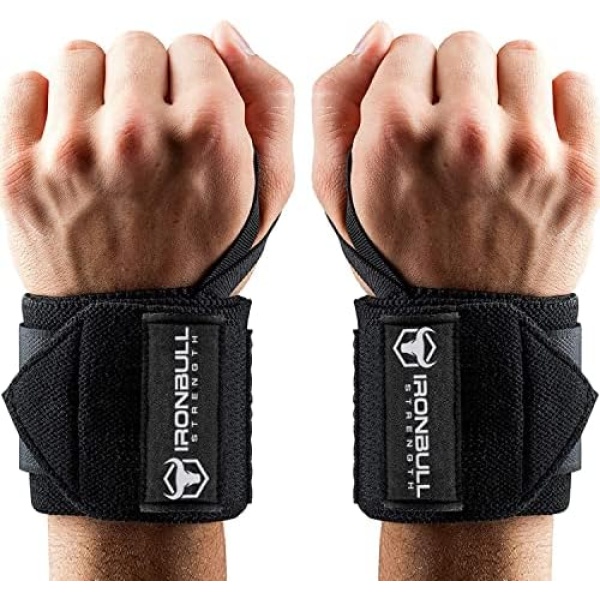 Wrist Wraps (18" Premium Quality) for Powerlifting, Bodybuilding, Weight Lifting