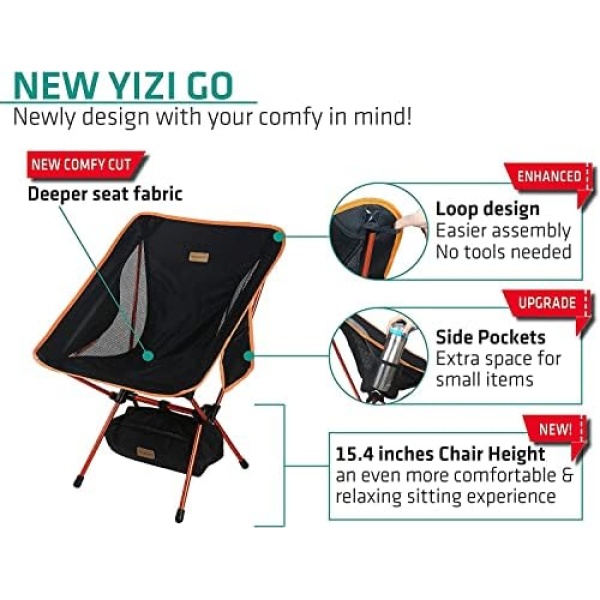 TREKOLOGY Camping Chairs, Folding Camping Chair, Outdoor Chairs, Lawn Chairs Camp Chair - Image 3