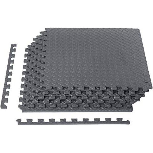 Foam Interlocking Exercise Gym Floor Mat Tiles - 6-Pack