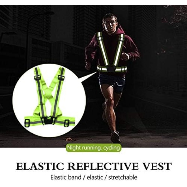 2 Pack Reflective Safety Vests for Cycling Motorcycle, 360° High Vis Reflective - Image 2