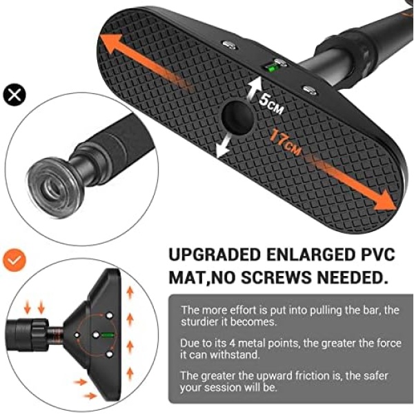 Pull Up Bar: Strength Training Chin up Bar Without Screws - Adjustable Width - Image 3