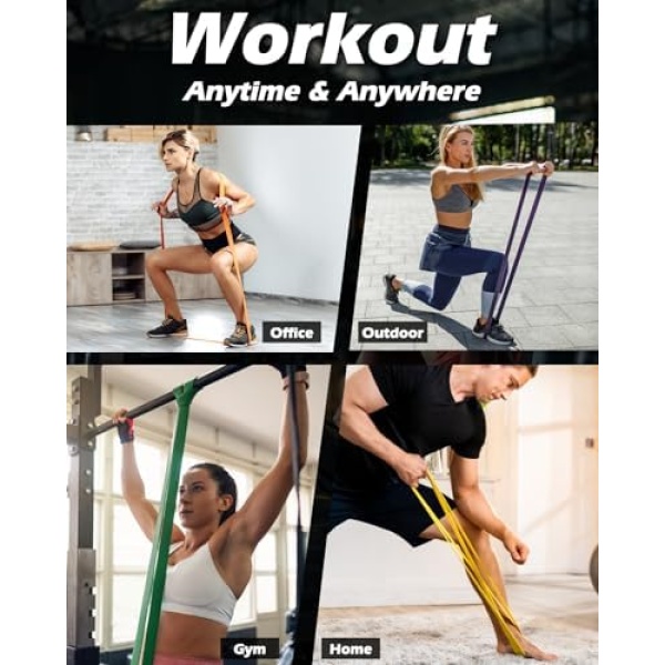 Zacro Resistance Bands Set - 6 Levels Pull Up Bands Set for Men and Women - Image 7